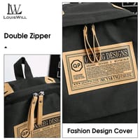 LouisWill Unisex Backpack Large Capacity Shoulder Bag Fashion Student Bag School Bag Hiking Travel Bags Men's Waterproof Bag Casual Nylon Backpacks_img_4