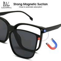 LouisWill Unbreakable UV Protection Three In One Magnetic  Absorption Sunglasses_img_1