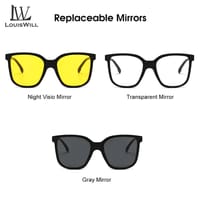 LouisWill Unbreakable UV Protection Three In One Magnetic  Absorption Sunglasses_img_3