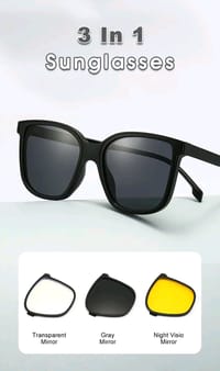 LouisWill Unbreakable UV Protection Three In One Magnetic  Absorption Sunglasses_img_5