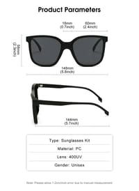 LouisWill Unbreakable UV Protection Three In One Magnetic  Absorption Sunglasses_img_8