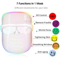 HEGRUS 7 Colors LED Photon Therapy Facial Light Face Mask_img_3