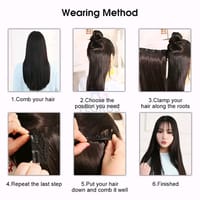 HEGRUS 60CM Natural Straight Hair Heat Resistant Synthetic_img_5