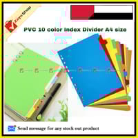 Plastic Index Divider A4 size Sheet pack of 10 colors 1 set_img_1