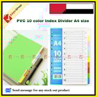 Plastic Index Divider A4 size Sheet pack of 10 colors 1 set_img_2