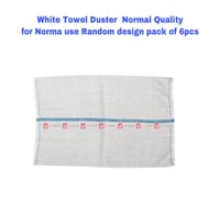 Cleaning cloth Towel Duster white Normal Quality for Norma use Random design pack of 6pcs_img_1