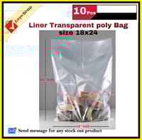 Liner Transparent poly Bag Size 18x24 Trash Bag 10 pcs_img_0
