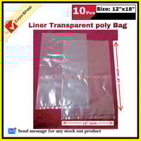 Liner Transparent poly Bag Size 12x18 Trash Bag 10 pcs_img_0