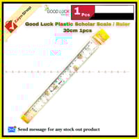 Good Luck Plastic Scholar Scale / Ruler  30cm 1pcs_img_0
