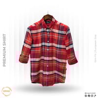 Fred Perry Men’s Premium Red Tartan Slim-Fit Casual Shirt_img_0