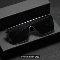 Men's Plastic One-piece Flat Top Trendy Casual Chic Lazy Style Glasses_img_3