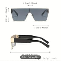 Men's Plastic One-piece Flat Top Trendy Casual Chic Lazy Style Glasses_img_4