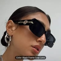 Stylish Black Square Fashion Glasses for Women_img_1