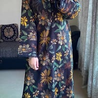 Black Flora Stitched Three Piece_img_1