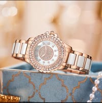 Glamorous Women's Quartz Watch - Elegant Rhinestone, World Time, Zinc Alloy Band & Case, Perfect Gift  23_img_1
