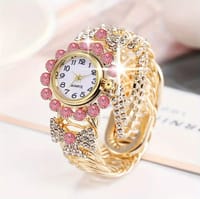 Women'S Gorgeous Fashion Digital Pointer Red Luxury Rhinestone Pendant Quartz Watch, Gift for Her_img_0