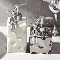 Luxury Ceramic Sitting Rabbit Cheese Liquid Soap Dispenser_img_3