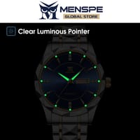 💥MENSPE Waterproof Steel Strip Double Calendar Wrist Watches_img_2