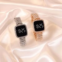 Elegant Luxury Full Diamond Touch Screen Ladies Watch_img_1