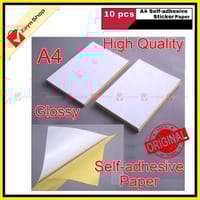 Sticker Paper A4 Size Self Adhesive Label white color 10 pcs - sticker_img_0