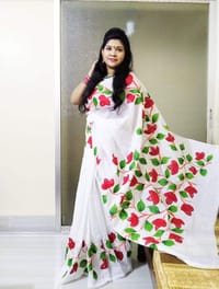 Hand Print Half Silk Sharee_img_0