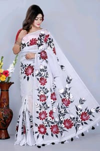 Hand Print Half Silk Sharee_img_0