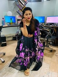 Hand Print Half Silk Sharee_img_0