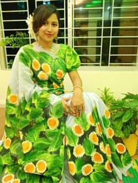 Hand Print Half Silk Sharee_img_0