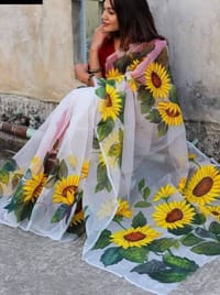 Hand Print Half Silk Sharee_img_0