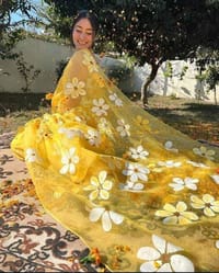 Hand Print Half Silk Sharee_img_0