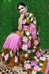 Hand Print Half Silk Sharee_img_0