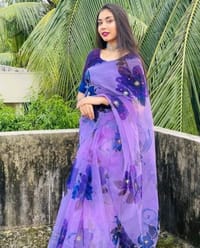 Hand Print Half Silk Sharee_img_0