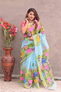 Hand Print Half Silk Sharee_img_0