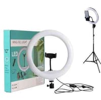 12 ইঞ্চি রিং লাইট ট্রাইপড স্ট্যান্ডসহ-12 inch ring light with tripod stand & phone holder_img_0