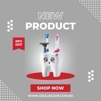 Luxury Portable Toothbrush & Toothpaste Holder Storage Box - 1 Piece (White)_img_1