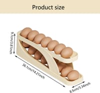 Automatic Rolling Egg Holder – Space-Saving 2-Layer Egg Storage Rack_img_3