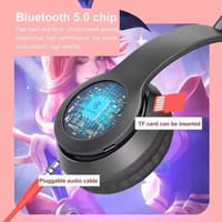 P47 Wireless Headphone Cat Ear With Mic BT 5.0 Earphone Stereo Bass Helmets for Girl_img_5