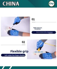 ১ জোড়া শক প্রুফ হ্যান্ড গ্লাভস ৪০০ ভোল্ট রেজিস্ট্যান্স ইলেকট্রিশিয়ান গ্লাভস_img_1