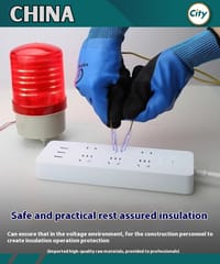 ১ জোড়া শক প্রুফ হ্যান্ড গ্লাভস ৪০০ ভোল্ট রেজিস্ট্যান্স ইলেকট্রিশিয়ান গ্লাভস_img_4