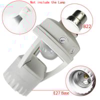 PIR Infrared Motion Sensor LED Lamp Holder | B22 to E27 Base Adapter | Automatic On/Off Light Control | AC 220V, 60W Max_img_0