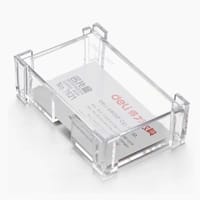 Deli Business visiting Card Holder /Card Box- Transparent 1 pcs_img_3