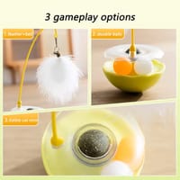 Interactive Tumbler Cat Toy – Endless Fun with Feather Play! 🐾 | Keep Your Cat Active & Entertained_img_1