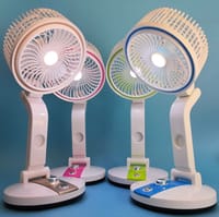 Rechargeable MHR Mini Folding Fan with LED Light & Power Bank_img_3