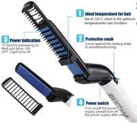 3-in-1 Hair Straightener, Curler & Smoothing Comb – Fast Heating, Anti-Scald, Travel-Friendly_img_4