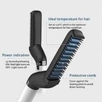 3-in-1 Hair Straightener, Curler & Smoothing Comb – Fast Heating, Anti-Scald, Travel-Friendly_img_1