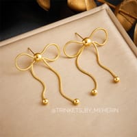Bow tassel earring_img_0