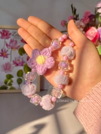 Purple wool flower charm_img_0