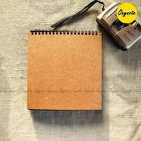 Aadim Series Square Art Book by OXYNOTE - 400 GSM Brown Card - 30 Pages - 15 Sheets_img_2