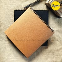 Aadim Series Square Art Book by OXYNOTE - 400 GSM Brown Card - 30 Pages - 15 Sheets_img_3