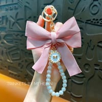 Baby pink bow pearl charm_img_0